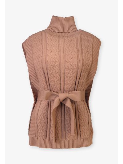 Knitted Belted Vest