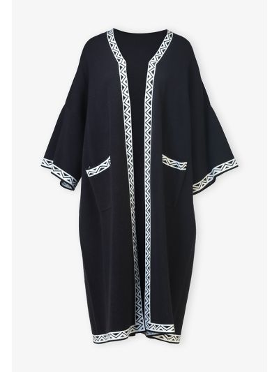 Two Toned Embellished Cardigan