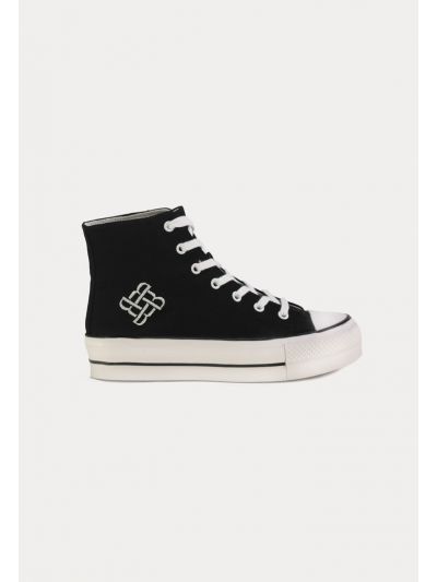 Classic Lace Up High Top Canvas Sneakers -Sale