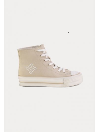 Classic Lace Up High Top Canvas Sneakers -Sale