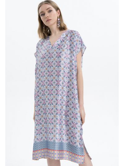 All Over Tile Printed Dress -Sale