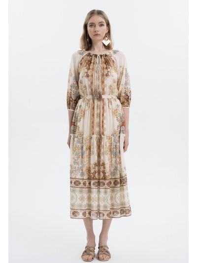 Maxi Tiered Printed Dress -Sale