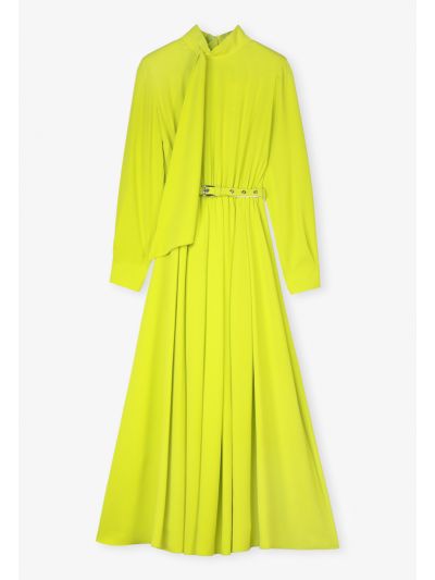 Elastic Waist Flared Pleated Dress- Eid Style