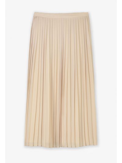 Single Tone Pleated Accordion Skirt