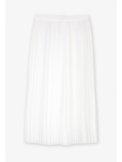 Single Tone Pleated Accordion Skirt