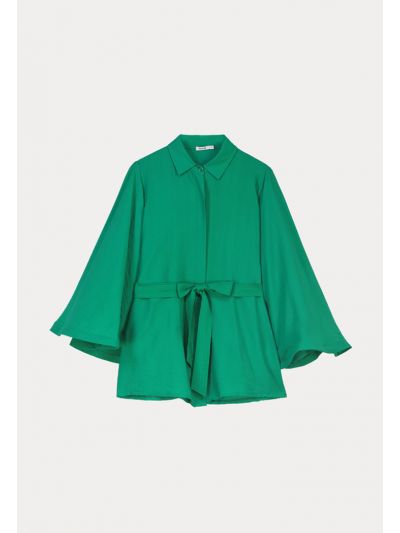 Solid Flared Sleeve Shirt -Sale