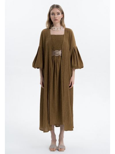 Textured Front Open Kimono -Sale