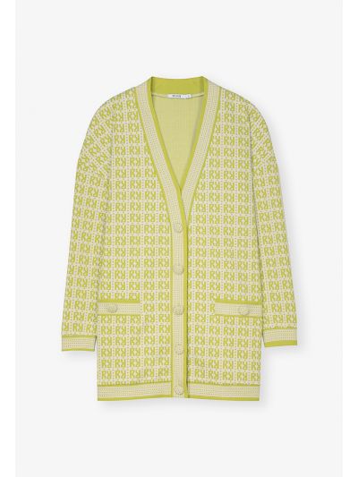 Contrast Allover Printed Cardigan