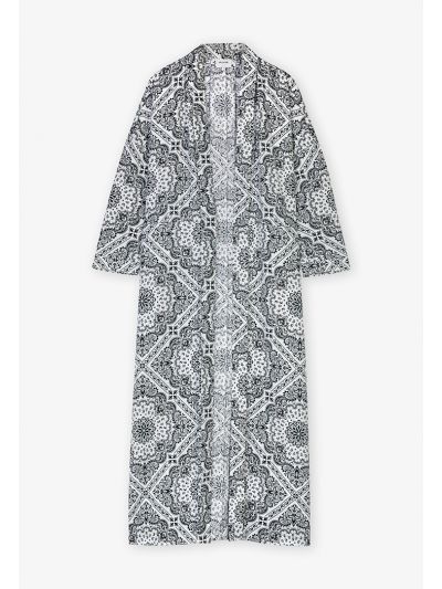 Allover Printed Maxi Abaya