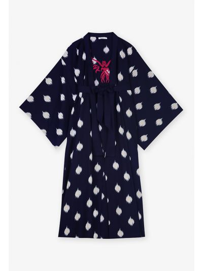 Embroidered Printed Belted Kimono- Ramadan Style