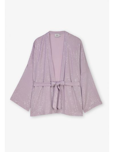 Lurex Belted long Sleeve Kimono- Ramadan Style