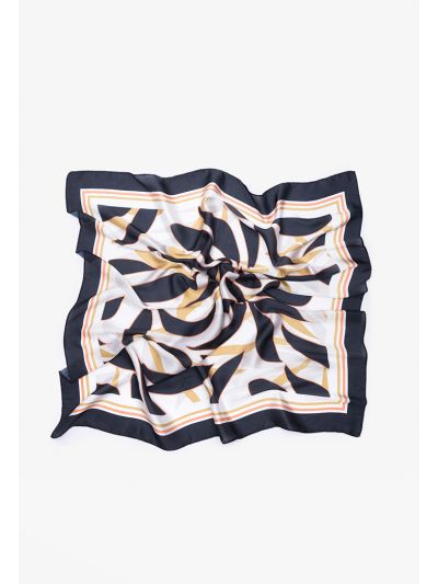 Leaf Print Square Scarf -Sale