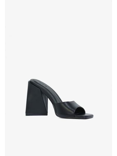 Square Toe Triangle Block Heel