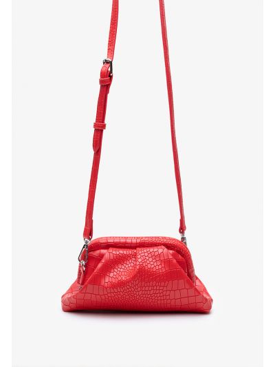 Solid Textured PU Shoulder Bag