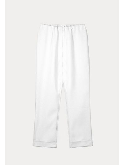 Solid Trouser With Folded Hem