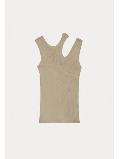 Ribbed Sleeveless Top