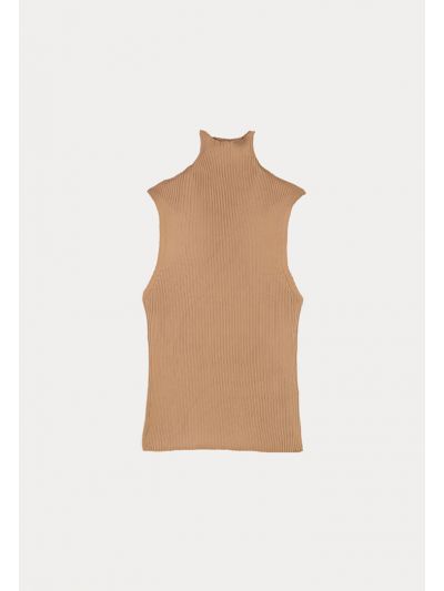 Textured High Neck Top