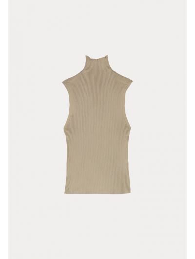 Textured High Neck Top