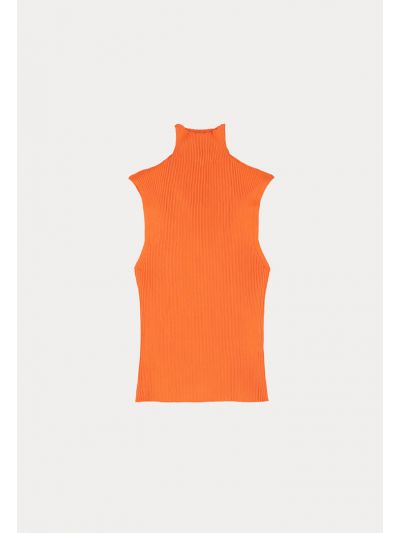 Textured High Neck Top
