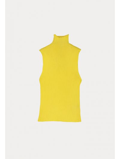 Textured High Neck Top