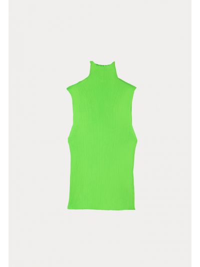 Textured High Neck Top