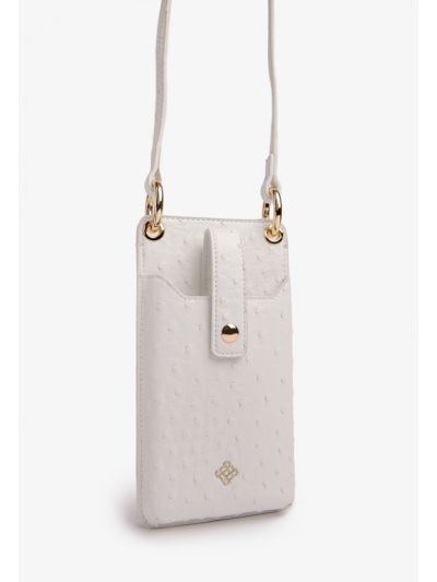 Chic Ostrich Print Crossbody Phone Bag