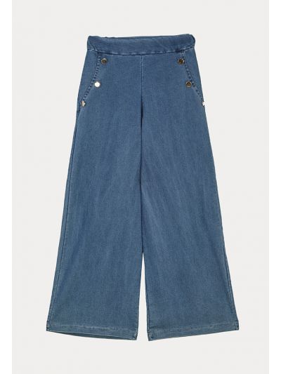 Denim Wide Leg Trouser