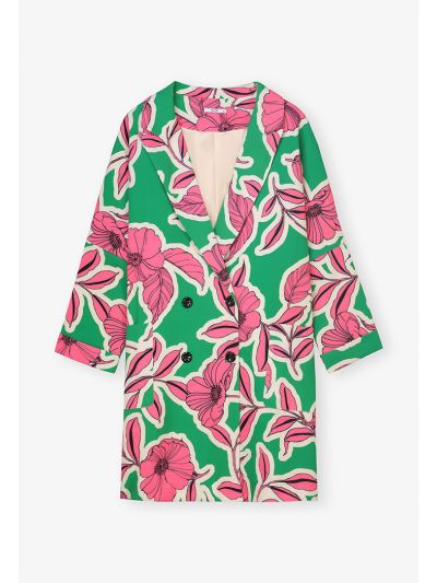 Double Breasted Printed Kimono Jacket