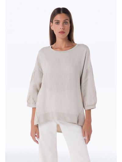Oversized Long Back Solid Blouse -Sale