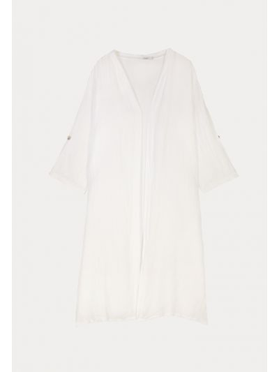 Solid Long Outer Jacket Wide Slits -Sale