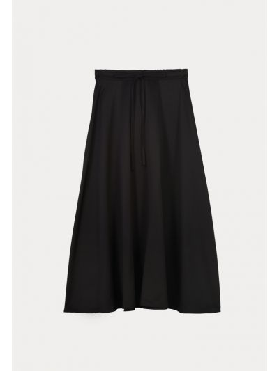 Drawstring Ankle Length A-Line Skirt