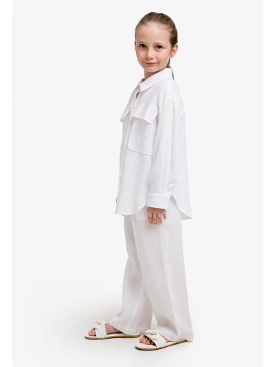 Solid Shirt and Pants Set (2PCS)