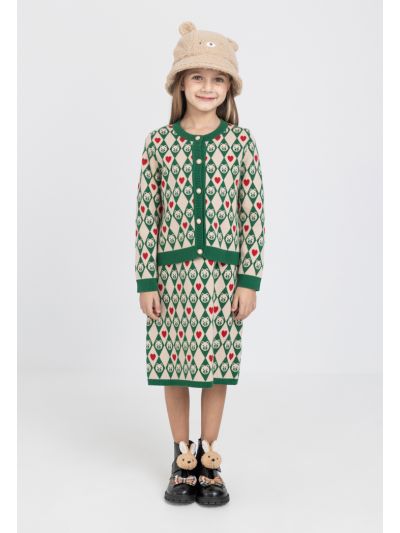Multi Prints Dress and Jacket Set (2 PCS)