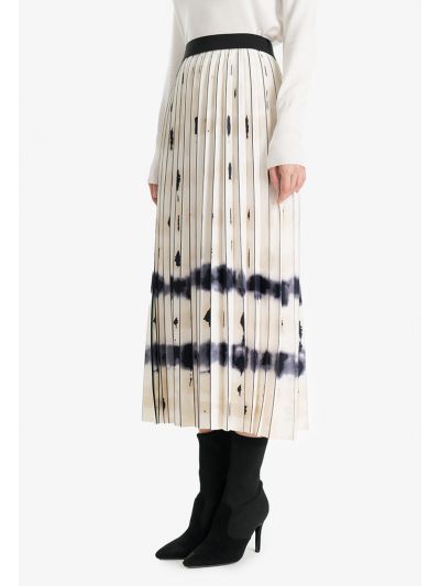 Accordian Pleated Multicolored Maxi Skirt -Sale