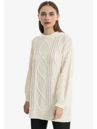 Diamond Shaped Crochet Knitted Blouse