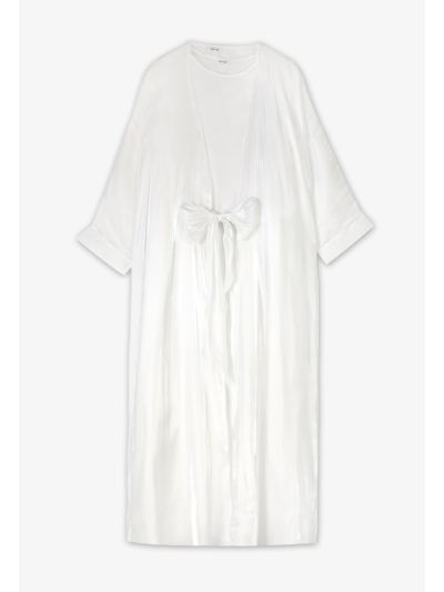 Lurex Tie Front Dress and Abaya Set