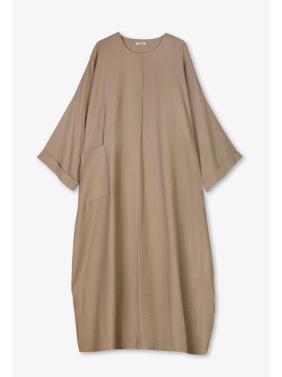 Solid Crinkled Oversized Abaya