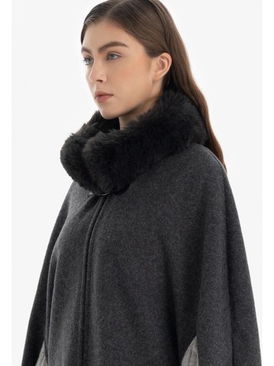 Cloak Sleeve Open Front Poncho  -Sale