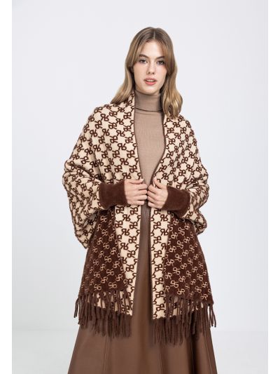 Printed Monogram Poncho