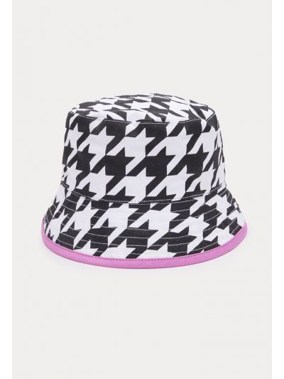 Houndstooth Twill Bucket Hat