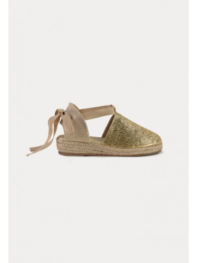 Flat Metallic Boho Espadrille Sandals -Sale