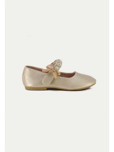 Pearls Strap Flat Shoes -Sale