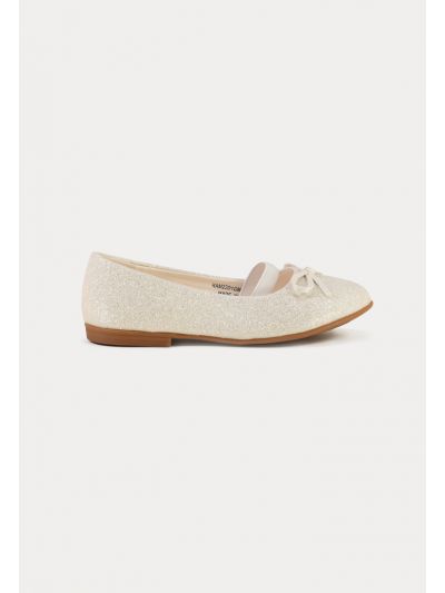 Glittery Ribbon Flat Shoes -Sale