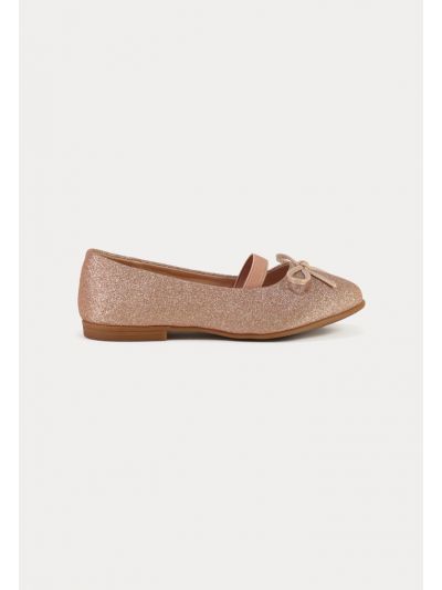 Glittery Ribbon Flat Shoes -Sale