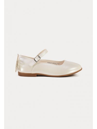 Heel Cap Butterfly Shiny Flat Shoes -Sale