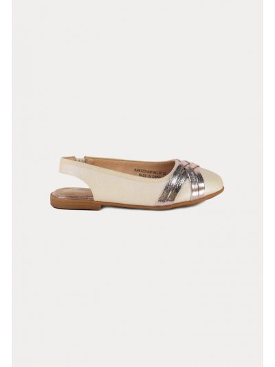 PU Leather Crossover Vamp Open Sling Shoes -Sale