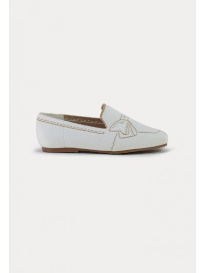 Woven Embellished Loafer Flat Shoes -Sale