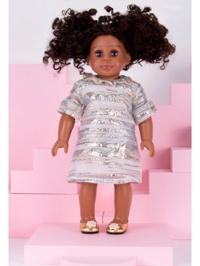 Metallic Enhanced Doll Dress With Mini Me Doll
