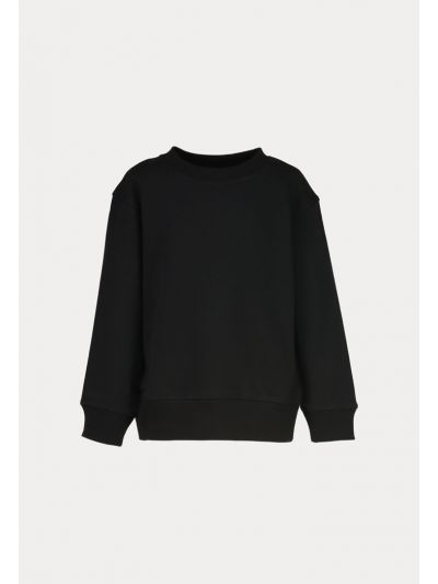 Pullover Ribbed Trim Long Sleeve Blouse