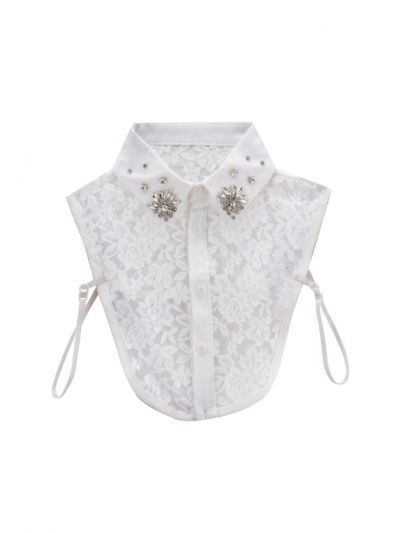 Floral Lace Detachable Chemise Collar -Sale